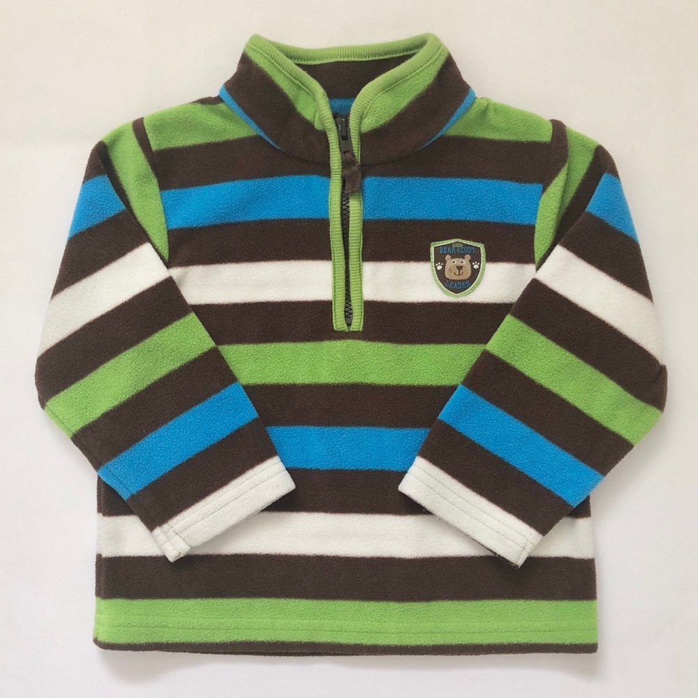 Carter’s Baby Boy Striped Fleece Pullover Size 12M